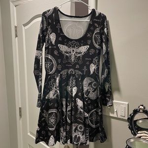 Blackmilk Ancient Rituals Long Sleeve Skater Dress NWT